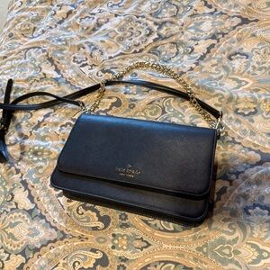 Kate Spade Navy Crossbody Bag with Gold Chain